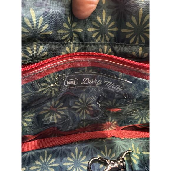 Lug Dory Mini Bouquet Red With Crossbody Strap NWOT - Picture 5 of 14